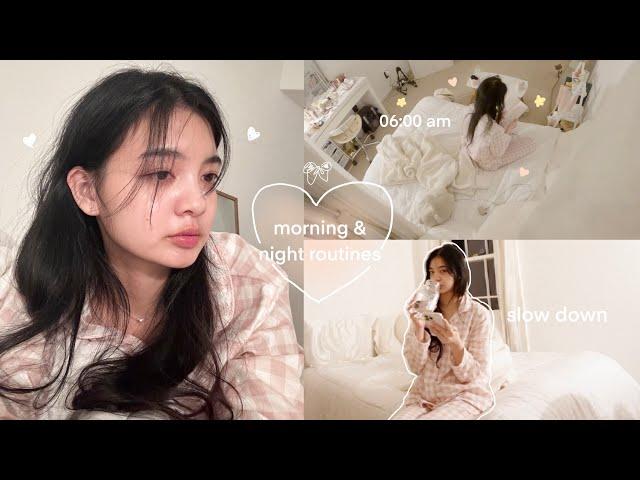 Morning and Night Routines  ˚｡⋆ Uni Student's Full Day of Productivity & Pinterest Produtive Days