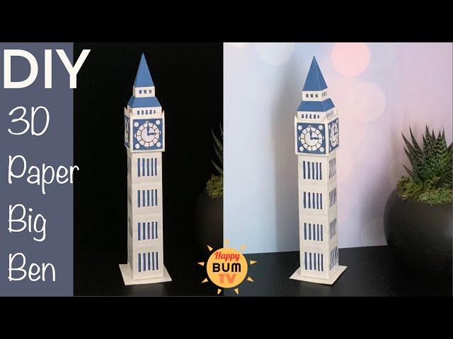 DIY PAPER BIG BEN I HOW TO MAKE BIG BEN CLOCK TOWER WITH PAPER I DIY PAPER CRAFTS FOR SCHOOL PROJECT