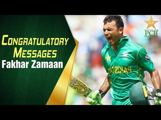 Congratulatory messages for Fakhar Zamaan from Head Coach, Mickey Arthur and players | PCB