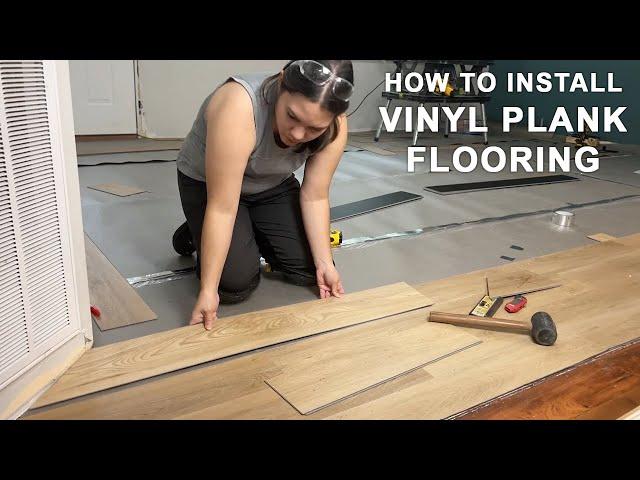 I installed my own flooring… It was surprisingly simple! | How to install vinyl plank flooring DIY