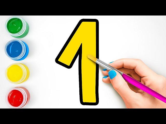 How To Write Numbers || Colors & Count || Learning Video For Preschoolers