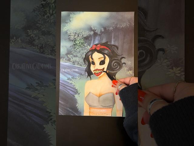 Paper Doll twist with Snow White! #shorts #art #disney #makeover