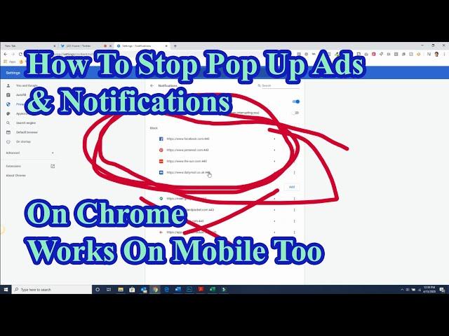 How To Stop Pop Up Ads & Notifications On Google Chrome For Mobile Also