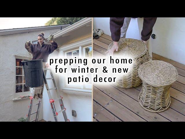 prepping our home for winter & unboxing patio furniture