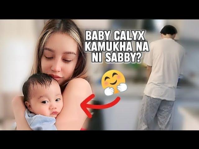 BABY CALYX KAMUKHA NA NI MOMMY SABBY!? 🫶🩵 #sabbyandsophia #yabby #yajifigueroa #mannixtv