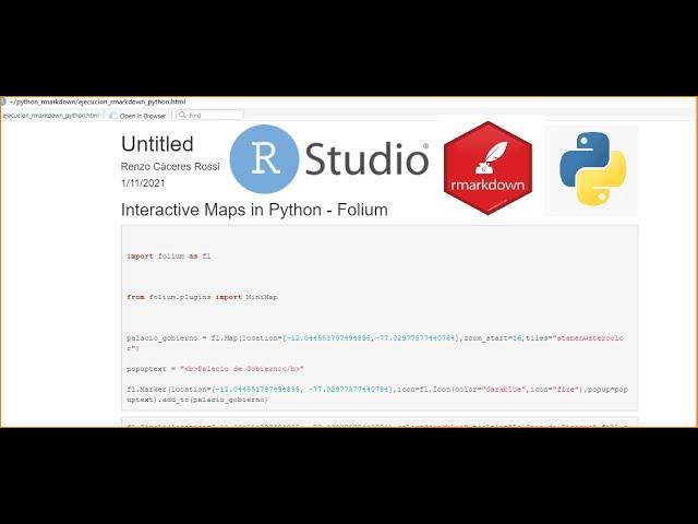 Python in RMarkdown | Python chunks in RMarkdown | Execute Python code in RMarkdown