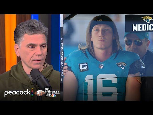 Jaguars' QB Trevor Lawrence carted off field after illegal hit | Pro Football Talk | NFL on NBC