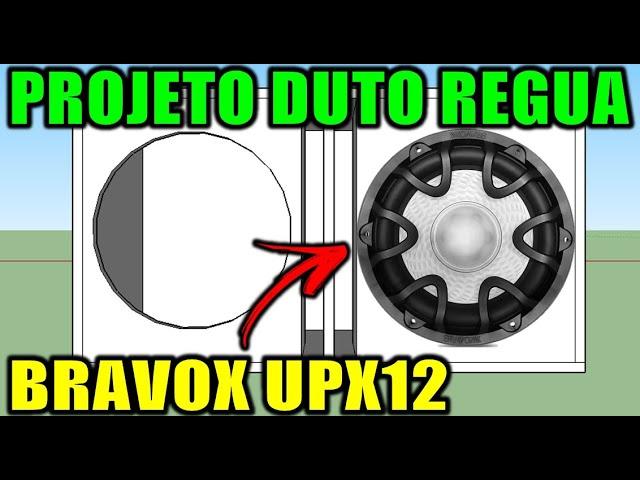 BRAVOX UXP 12-D2 - UXP 12-D4 / PROJETO DUTO RÉGUA / GRAVE SUBGRAVE / MEDIDAS DA CAIXA / SUBWOOFER