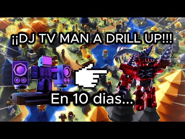 DJ TV MAN a ULTIMATE TITAN UP en 10 días ¿Lo lograre? toilet tower defense #toilettowerdefense