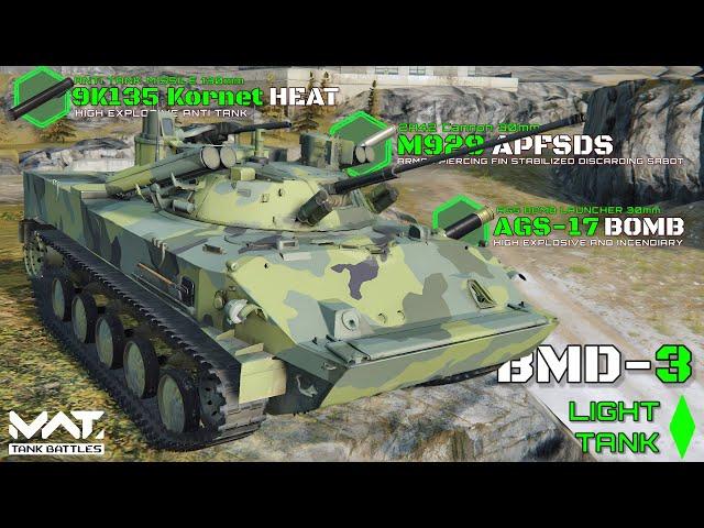 BMD 3 T3 (Gacha) Light Tank With M929 APFSDS Ammo Gameplay | MWT Tank Battles