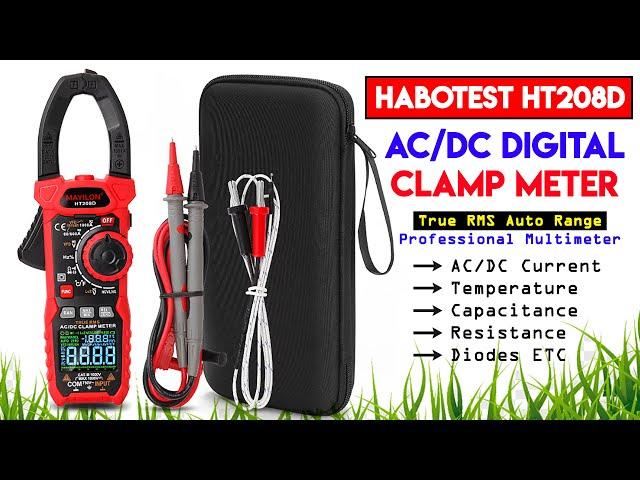 HABOTEST HT208D AC/DC Digital Clamp Meter 1000A True RMS Auto Range Professional Multimeter