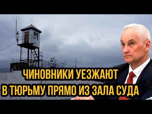 Арест за арестом. Чиновники уезжают в тюрьму прямо из зала суда, после назначения Белоусова!