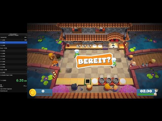 Overcooked! 2 - 1 Player - All Stars Speedrun in 3:27:21