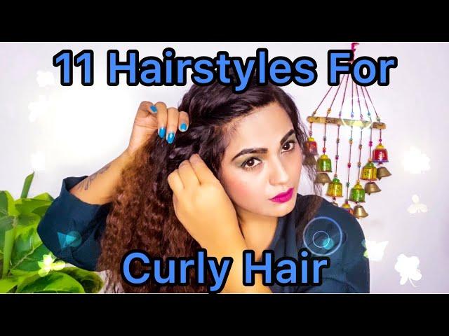 11 Daily hairstyles for curly and Frizzy Hairs /Girls hairstyles-11 हेयरस्टाइल कर्ली बालों के लिए