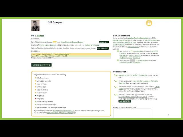 Welcome to WikiTree Series: Privacy