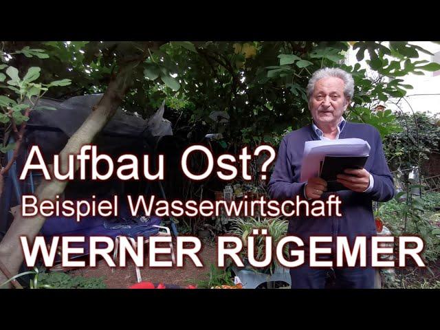 WERNER RÜGEMER ::: Aufbau Ost? Grußwort an die Bürger und Wählerinitiative BIKO in Ostelbien