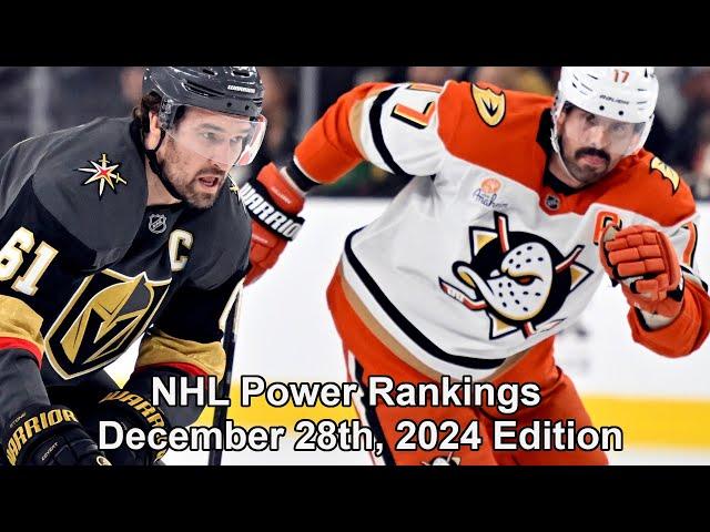 NHL Power Rankings, December 28th 2024 Edition