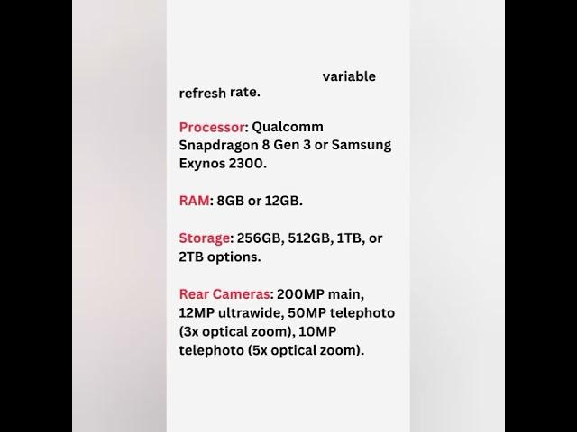 Samsung Galaxy S24 Ultra Specification | Techdrive Support