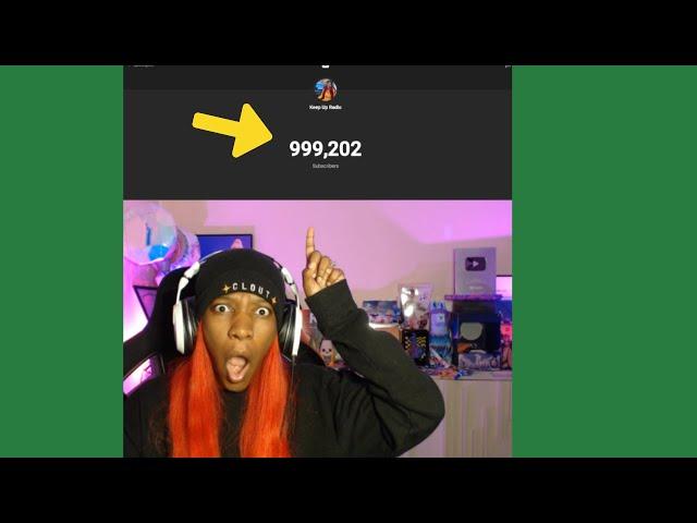 I played FORTNITE while hitting 1MILLION YOUTUBE SUBSCRIBERS | KeepUpRadio