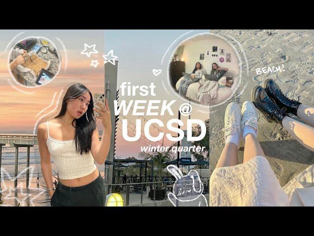 first week at UCSD  winter '24 | beach trips, pilates, classes