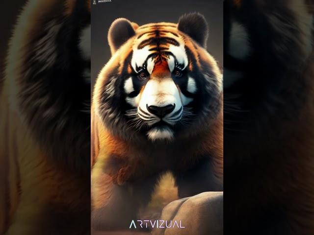 AI turn Panda into Tiger Art 