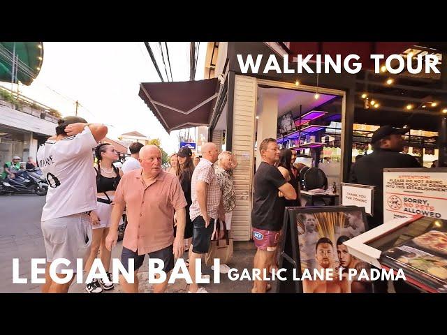 People Line Up to Watch AFL Game Tonight | Walking Tour Garlic Lane Padma Legian Bali Today 