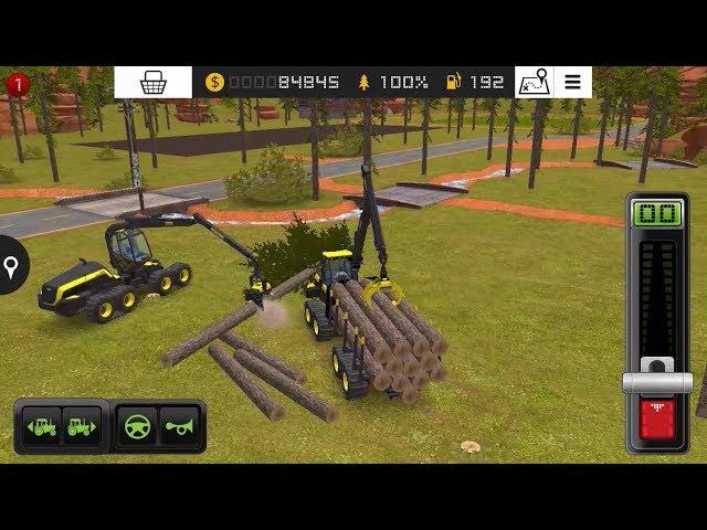 Farming Simulator 18 - #3 The Scorpion King cuts trees - Gameplay