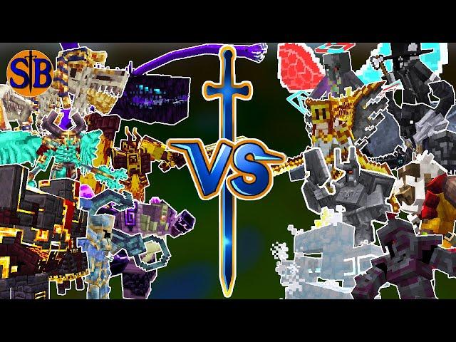 L_ender's Cataclysm VS Mowzie's Mobs, Illage and Spillage, Dungeons and combat & Legendary Monsters