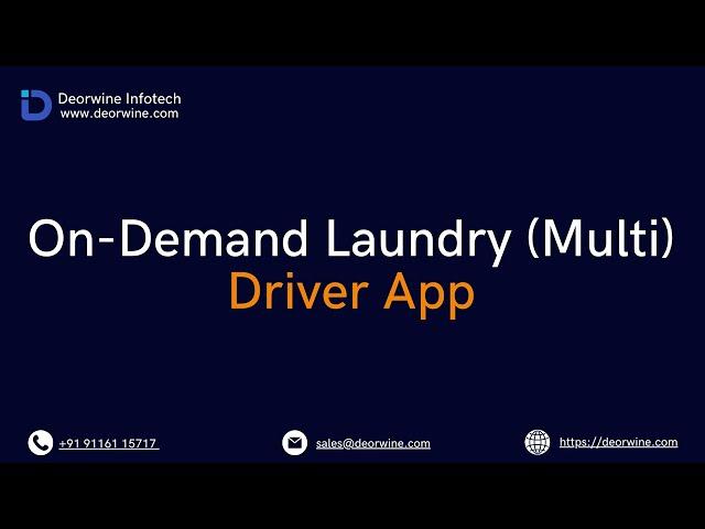 On Demand Driver Laundry App Development