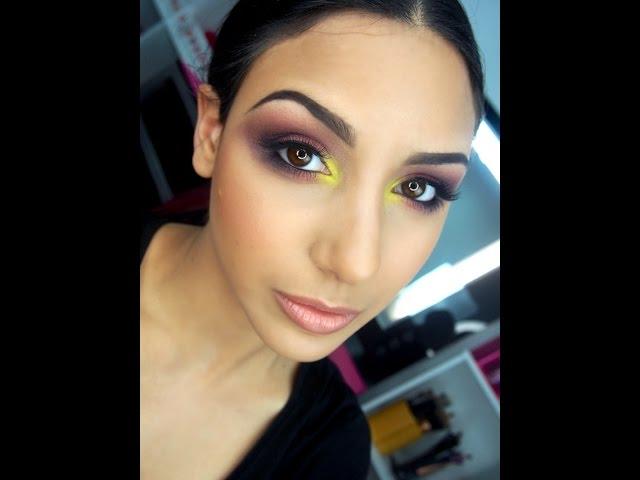 INGLOT COSMETICS | Pop of Neon | One brand tutorial | EbonyMaizeMakeup |