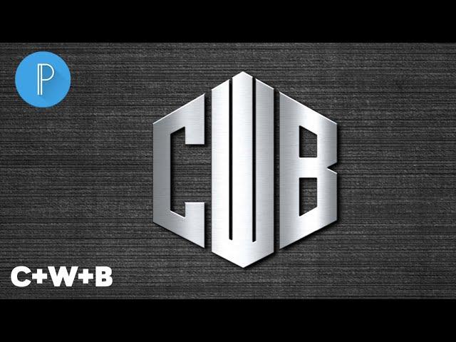 CWB Logo Design Pixellab || How to Make Monogram 3 Letter Logo Design