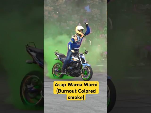 Color Changing Tire Smoke for Fun  #burnout #smoke #bike #tyre #stunts #cool #tire #stuntbike