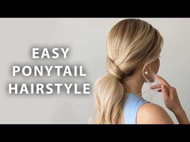 How To: Easy Ponytail Hairstyle ️ Wedding, Bridal & Prom Hair for Medium & Long Hair