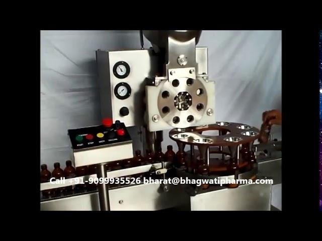 Injectable dry powder vial filling and rubber sealing machine - Automatic