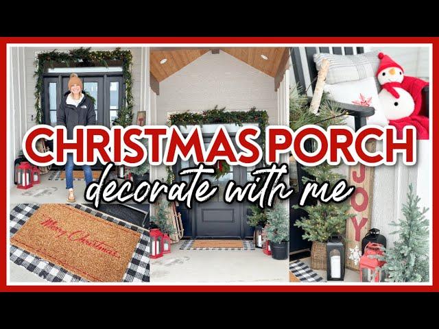 CHRISTMAS FRONT PORCH DECOR 2024 | CHRISTMAS DECORATE WITH ME