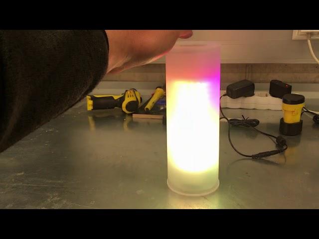 AlexGyver LED lamp 16x16 matrix, Arduino, touch button, 12V step down to 5V