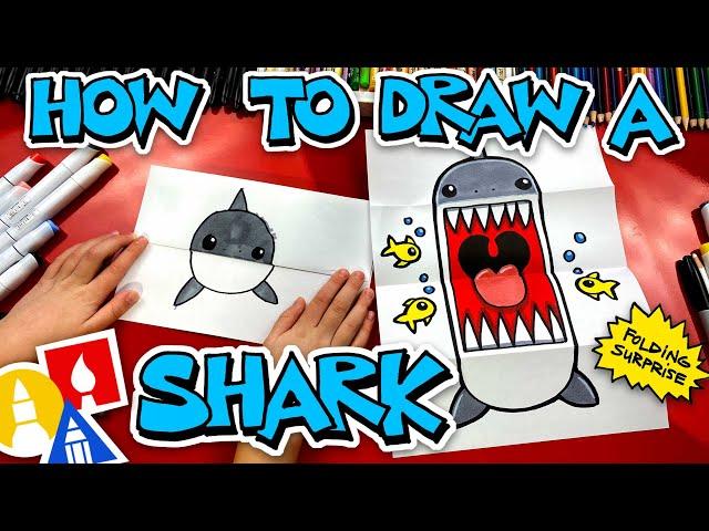 How To Draw A Shark Folding Surprise Puppet