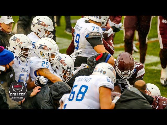 Massive brawl erupts between Tulsa & Mississippi State at Armed Forces Bowl | ESPN College Football