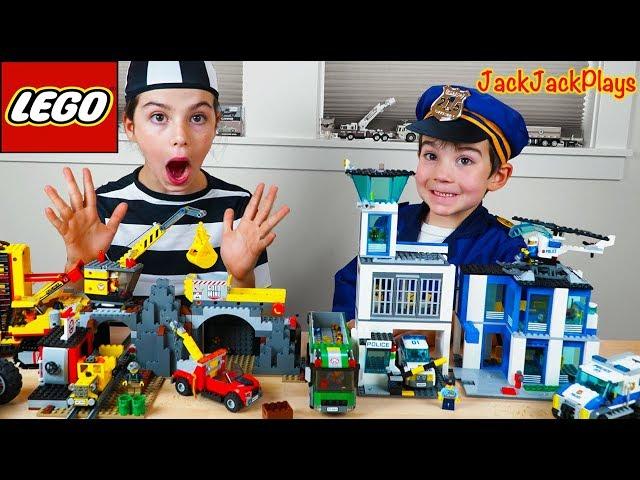 Costume Pretend Play Cops & Robbers | Lego City Police Chase! | JackJackPlays