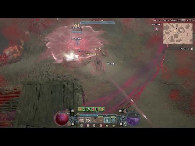 Diablo 4 Rogue PvP vs Sorcerer, battle of kitting between evade, dash and teleport