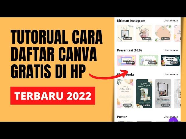 TERBARU‼️Cara Daftar Canva Gratis 2022 | Tutorial Canva Pemula