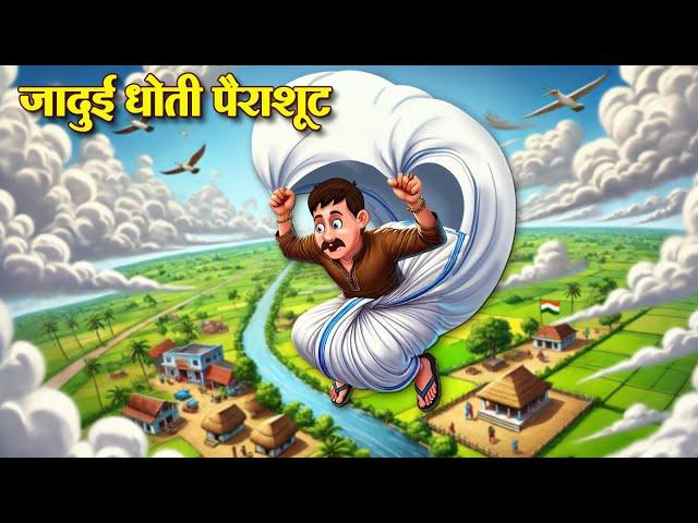 जादुई धोती पैराशूट | Hindi Kahaniya | Moral Stories | Bedtime Stories | Story In Hindi