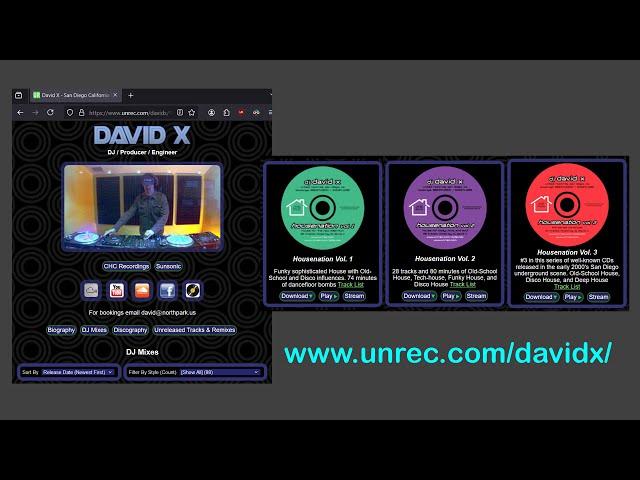 DJ David X - Housenation Vols. 1-3 - House Mix, Funky / Disco / Old-School / Deep / Tech, 2000-2002