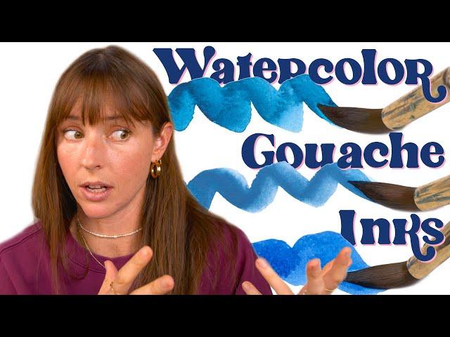 Comparing Watercolor, Gouache, and Watercolor Inks