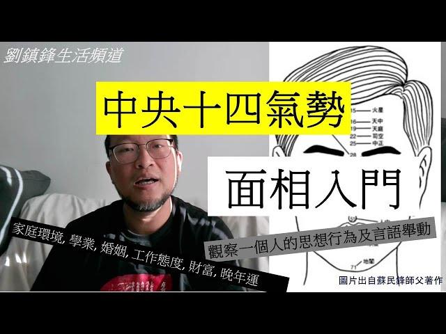 面相 中央十四氣勢 (開啟字幕) | 睇相｜￼觀相知人 |面相知吉凶 | 面相入門  | 劉鎮鋒生活頻道