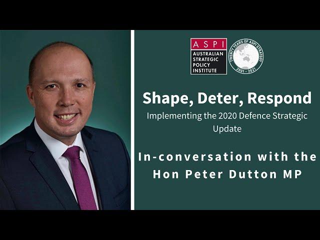 In Conversation with the Hon Peter Dutton MP.