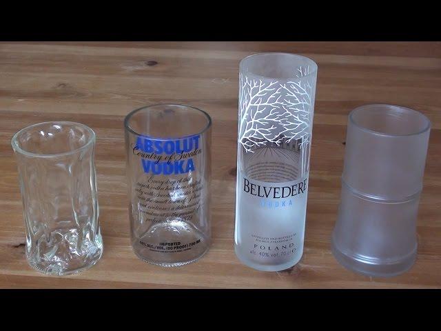 How to make a recycled drinking glass from a vodka bottle