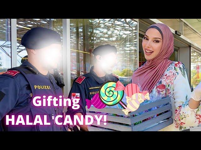 GIFTING  HALAL CANDY TO HARD WORKING PEOPLE! (Guaranteed to make you smile)