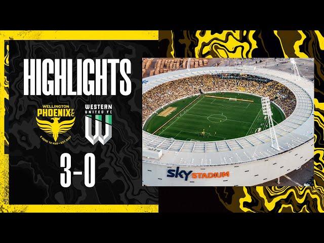 Highlights | MW22 Wellington Phoenix vs Western United at Sky Stadium.