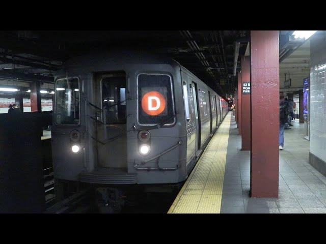 NYCT Subway: R68 (D) Train Terminating at 42nd Street - Bryant Park